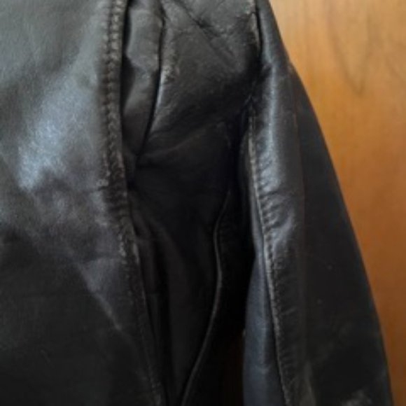 Vintage Women's Schott NYC 141 Black Leather Cafe Racer Moto Jacket - Picture 10 of 16